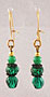 <strong>Cut Green Glass Earrings</strong>