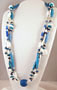 <strong>Blue & White Multi-strand Necklace</strong>